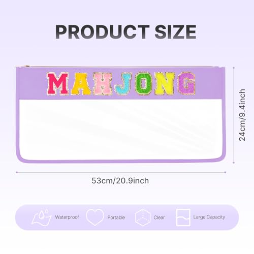 Bolsa Transparente para Fichas de Mahjong, Color Morado miniatura 2