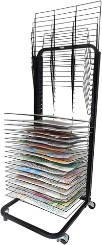 Rack de séchage d'atelier en finition poudrée noire haute résistance