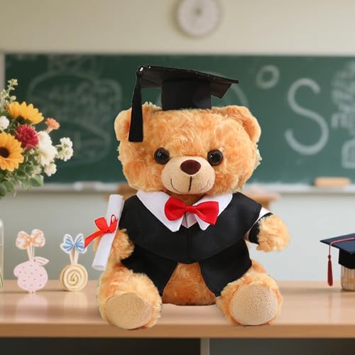 Peluche de graduación de 25 cm con gorro y toga para estudiantes 3