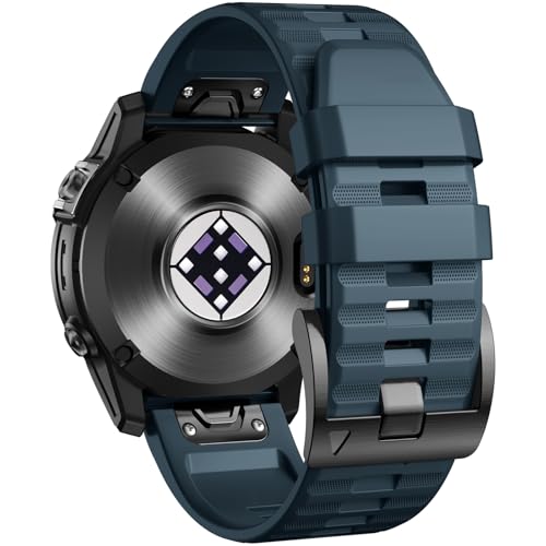 GEAK QuickFit Compatible with Garmin Fenix 5X Watch Band 26mm Width Soft Silicone Watch Strap for Fenix 8 51mm Band/Fenix 6X/Fenix 7X/Fenix 5X Plus/Fenix 6X Pro/Fenix 3/Fenix 3 HR/Tactix 7/Descent MK1