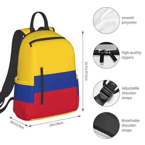 Sac à dos Colombie ultra léger et résistant avec compartiment polyvalent taille unique