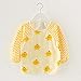 LIMMC 1 pz Simpatico Cartone Animato Grembiule da Bambino Antivento Sml Mangia Bambini Disegno Grembiule Manica Lunga Bambino Bavaglino autoalimentato, Giallo, L 3-4 Anni