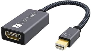 iVANKY Mini DisplayPort to HDMI Adapter, Mini DP(Thunderbolt) to HDMI Adapter, Gold-Plated Braided,Compatible with MacBook Air/Pro, Microsoft Surface Pro/Dock, Monitor, Projector and More
