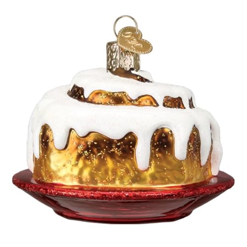 Cinnamon Roll Glass Ornament