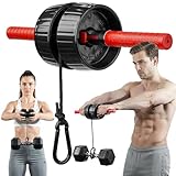 DMoose Fitness Wrist Exerciser, Forearm Blaster, and Strength Trainer, Hand Grip Foam Roller Home Gym Equipment