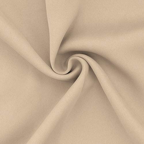 Image of Easy-Going Blackout Curtains for Bedroom, Solid Thermal Insulated Grommet and Noise Reduction Window Drapes, Room Darkening Curtains for Living Room, 2 Panels (52x96 in,Beige)