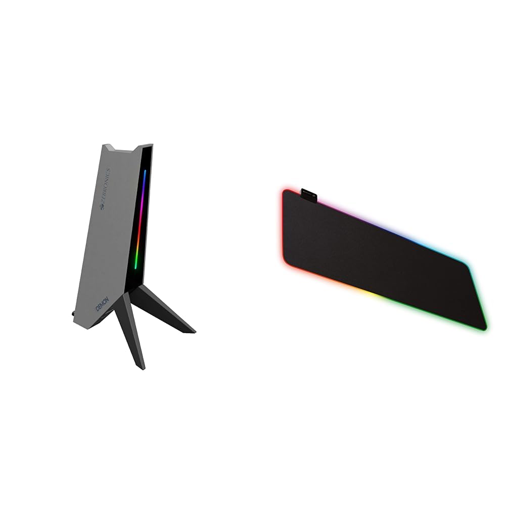 ZEBRONICS Zeb-Demon Tabletop Over Ear Gaming Wired Headphone Stand with RGB Led, Dual USB Ports, 3.5 (B0BNVYBWWX) Amazon Price History, Amazon Price Tracker