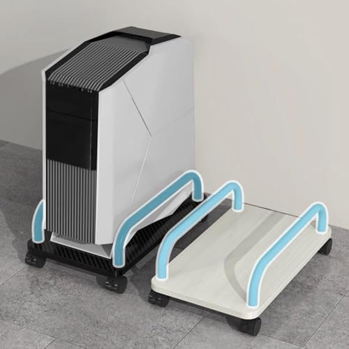 Soporte para CPU portátil con ruedas, base móvil para PC, color blanco miniatura 5