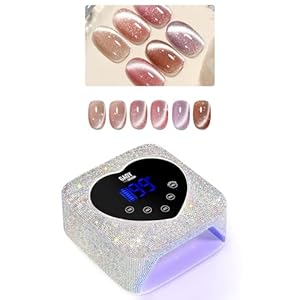 GAOY Pink Ocean Cat Eye Gel Nail Polish Set and Cordless UV Light for Gel Nails