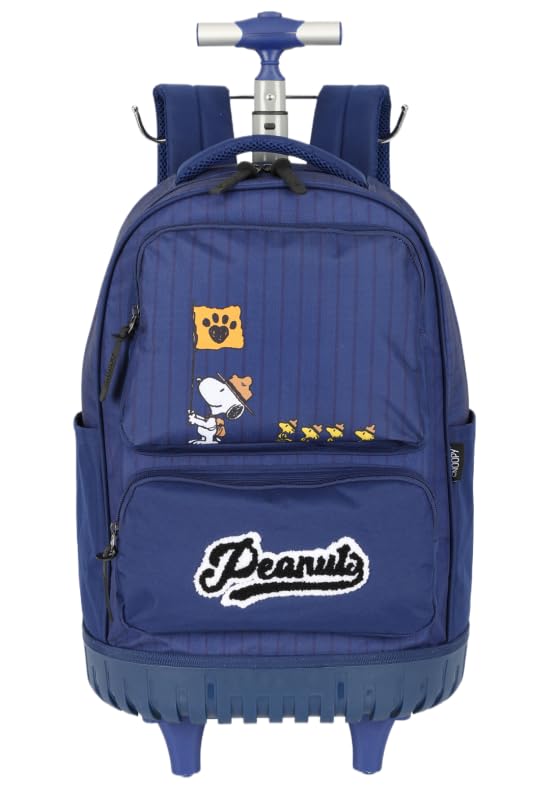 Mochila De Rodinhas Snoopy Luxcel Azul Mc47772sn