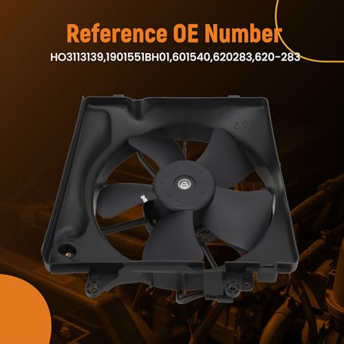 Image of maXpeedingrods 620-283 Engine Radiator Cooling Fan Assembly for Honda HR-V 2016 2017 2018, HO3113139 1901551BH01 601540