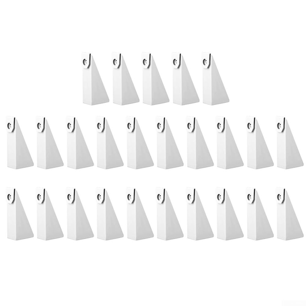 25 cuñas de aluminio para canalones estilo K de 5 pulgadas, cuñas de nivelación blancas para tablas de fascia en ángulo, soporte de drenaje de techo, tipo B, 4 cm (C)