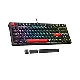 Keychron C3 Pro QMK/VIA Custom Mechanical Keyboard, Hot Swappable Programmable 87 Keys Compact TKL Layout Gasket Mount, RGB Backlight Wired Gaming Keyboard with Brown Switches for Mac/Windows/Linux