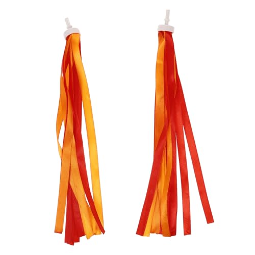 Hemobllo 1 Par Borla del Manillar Streamers serpentinas para manijas de Bicicletas decoración de Borla de Scooter serpentinas de Bicicleta para serpentinas para Bicicleta poliéster