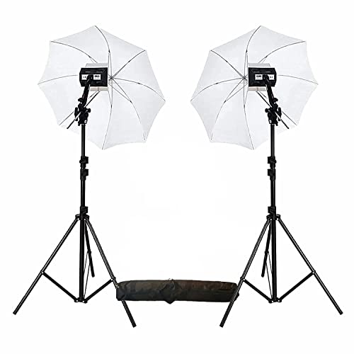 Image of Sonia B4 Continuous Video Light 2pc Kit with 2pc 9ft Light Stand 2pc B4R with 1000W Halogen Tube 2pc Umbrella Sungun Adapter 2pc White Umbrella 1pc Carry Bag for Photography Video