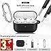 Joremx for AirPods Pro 3 Case (2025),Soft Silicone Protective Cover Compatible with Apple AirPods Pro 3rd Generation Case with Cleaning Kit for Women Men,Air pods Pro Accessories with Keychain,Black