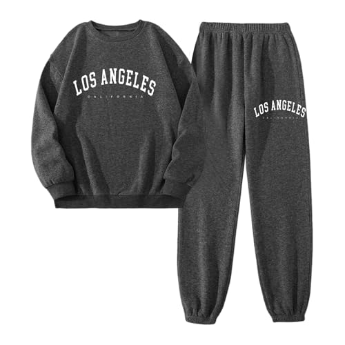 Sweat Suits for Women 2 Piece Letter Print Fashion Outfits Pullover Sweatshirts and Workout Joggers 2025 Track Suits3