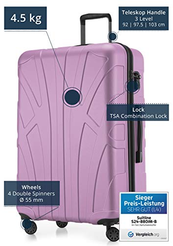 Valise à roulettes extensible grand format avec serrure TSA intégrée - 2