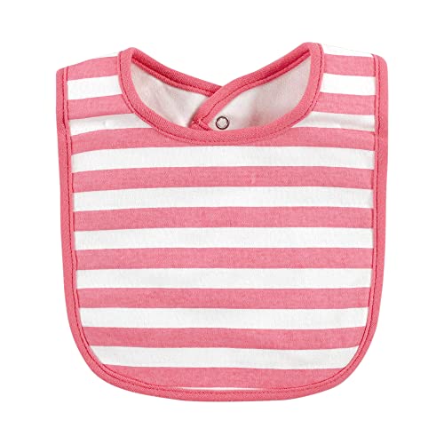Image of Hudson Baby Unisex Baby Cotton Bibs, Whaley Cute Girl, One Size