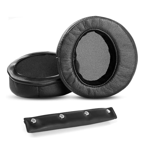 Almohadillas profesionales para auriculares compatibles con Denon AH-D2000 AH-D5000 AH-D7000 AH-D1100 AH-D5200 AH-D7200 AH-D9200 con cuero y espuma viscoelástica miniatura 1