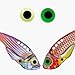 Fishing Lure 3D Glow in The Dark Eyes, 200Pcs Luminous Waterproof Artificial Fish Eye Fly Tying Lures Crafts Tackle DIY Accessory Material 3-6MM