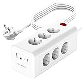 【Multiprise mural à monter sur le mur】 Cette barre de prise peut être installée sur le mur et brancher tous les appareils électriques ou électroniques dont vous avez besoin, économisant de l'espace de manière élégante et pratique. C'est le choix idéal pour les utilisateurs confrontés à des problèmes d'enchevêtrement de câbles.