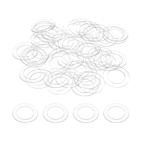 uxcell 80�� M10 �|�������r�j�� �N���A �t���b�g ���b�V���[ 10mm ID 15mm OD 1mm ���� �K���X���b�V���[ �V�����[�h�A�K�X�P�b�g �V�����[�h�A�n���h�� �^�I���o�[�p ����