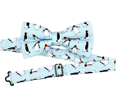 Image of OCIA Cute Pattern Pre-tied Bow Tie Adjustable Bowties for Adult & Children