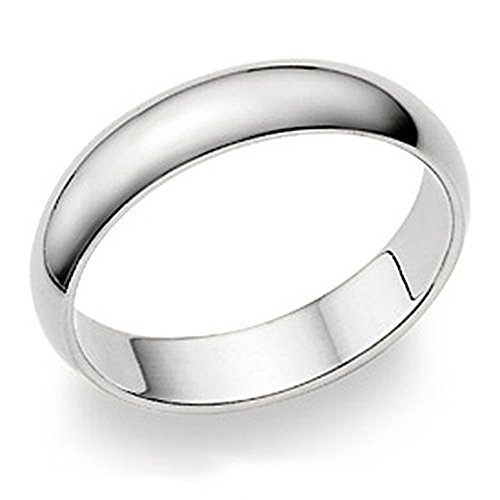 Metal Factory 5MM Sterling Silver High Polish Plain Dome Tarnish Resistant Comfort Fit Wedding Band Ring (8)