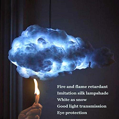Lustre LED dark cloud avec simulation dynamique de tonnerre 50cm