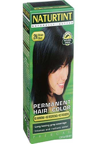 Naturtint Permanent Hair Color 2N Brown Black (Pack of 1), Ammonia Free, Vegan