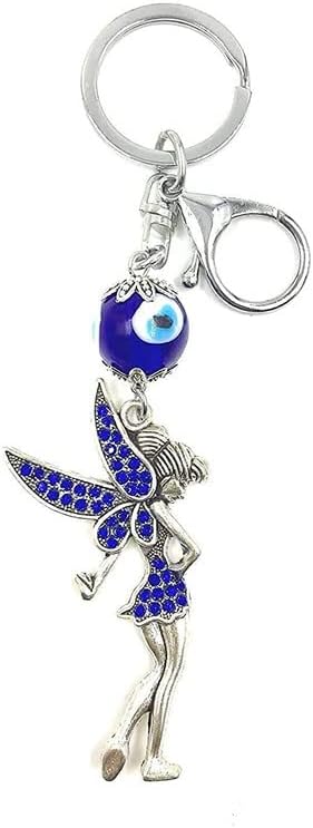 Miniatura 2 de Regalos mal de ojo ángel llavero colgante coche Nazar Suraksha buena suerte regalo #Frienemy-2705, Azul