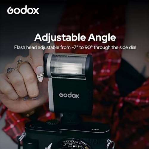 Godox iA32 Mini Flash, Auto/Manual Kamera-Speedlite, 8 Ausgangslevel 490 Vollleistungsblitze, Optische S1/S2-Modi, Kompatibel mit Ricoh, Canon, Sony, Nikon, Pentax, Panasonic, Olympus und Leica