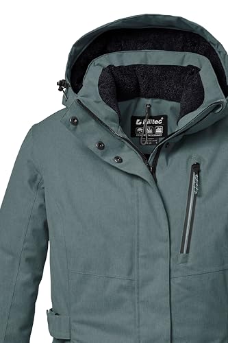 killtec Damen Funktionsparka/Parka mit abzippbarer Kapuze KOW 303 WMN PRK, blaugrau, 42, 41815-000
