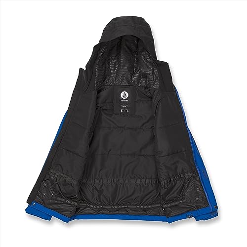 Volcom Jaqueta de inverno masculina Stone 91 isolada para snowboard, azul elétrico S4