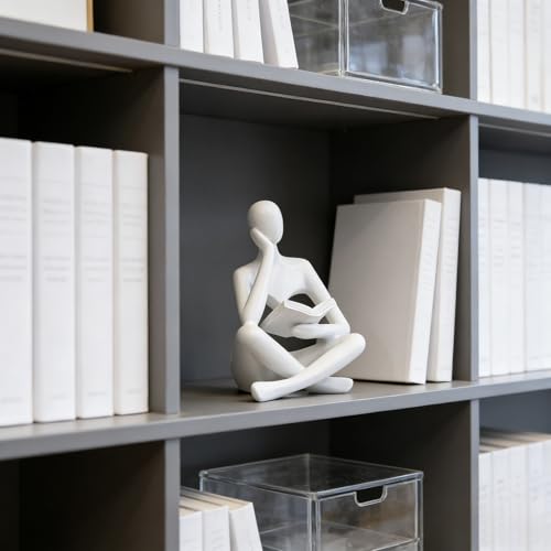 Estatua de pensador para decoración de estantería miniatura 6