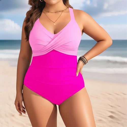 Maillot de bain rétro grande taille une pièce galbant et confortable