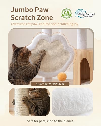 Casa para gatos Heybly con caja de arena 64 pulgadas miniatura 4