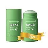 Green Tea Mask Stick, 2 Pack Blackhead Remover with Green Extract for Face, Deep Cleanse Face Mask Skin Care, Deep Pore Cleansing, Moisturizing, Skin Brightening For All Skin Types of Men and Women