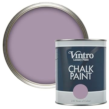 Vintro | Lilac Chalk Paint | Furniture Paint | Shabby Chic | Upcycle | Decorate | Ultra Matt Finish | Lilac | 1 Litre (Amethyst)
