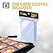 X PRO 1000+ Card Binder - Comes with 200 Card Sleeves | Compatible with TCG, Sports, MTG & More - Ringless Trading Card Binder | 1000 Pockets | TCG Binder