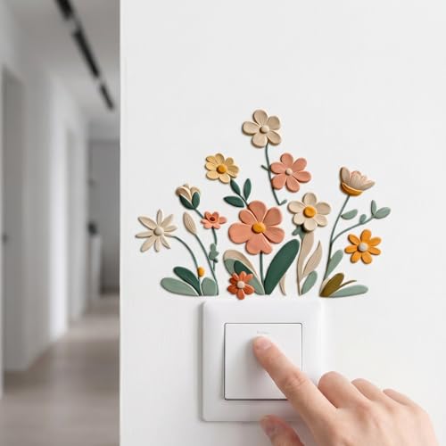 Vinilo decorativo autoadhesivo floral para pared miniatura 4