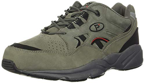 Propét Men's Stability Walker Sneakers Grey/Black Nubuck 13W