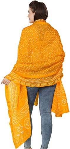 Bandhani Tie-Dye Gharchola Dupatta from Jodhpur with Golden Thread Weave3