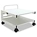 Balt Low Laser Printer Stand, 27501, 14''H x 17''W x 17''D, Brushed silver steel frame, Gray laminate shelves