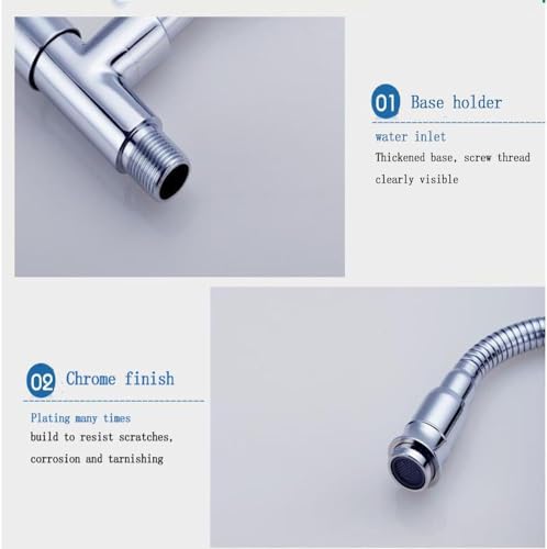Hiendure® Wandhalterung Zwei Griffe Badewanne Wasserhahn Mit Handbrause