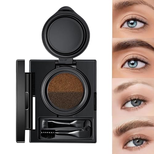 usefulbeauty maquillaje para cejas, pomada para cejas | Máscara de cejas de dos colores | Sello multifuncional para delineador de ojos de doble cabeza, polvo para cejas resistente al agua y crema para