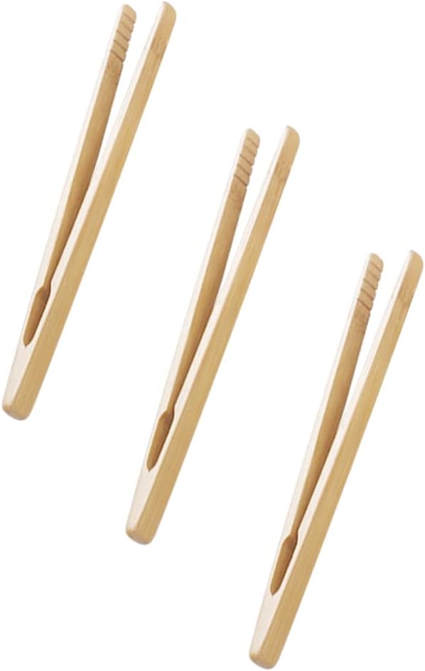 NUOBESTY 3PCS Wooden Tweezer Tongs Kids Tweezers for Fine Motor Peg Board Beads Game Clips Counting Matching Game Beads for Montessori Sorting Toys