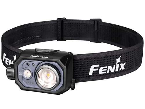 Fenix HL45R - Torcia frontale a LED ricaricabile, 1000 lumen, zoom luminoso, 220 m, ricarica USB-C, 3 batterie AAA Dual...
