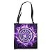 Purple Moon Pentagram Tote Bag